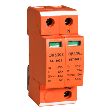 20kA T2 Uc320V Up1.5kV 2Pole Surge Protector Device