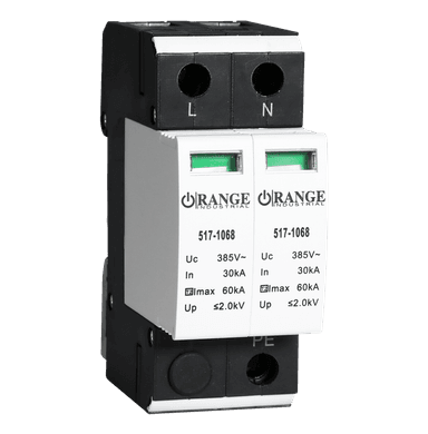 1P+N T2, 30kA Imax 60kA Uc385V Up2.0kV 2Pole Surge Protector Device