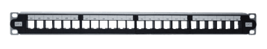 CAT6 Patch Panel 24 Port 19" Un-Loaded with rear cable manager