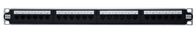 CAT6A Modular Patch Panel, 24 Port 19’’ Shuttered with Rear Cable Manager