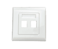 Face Plate 2 Port - 86mmx86mm-UK type - White
